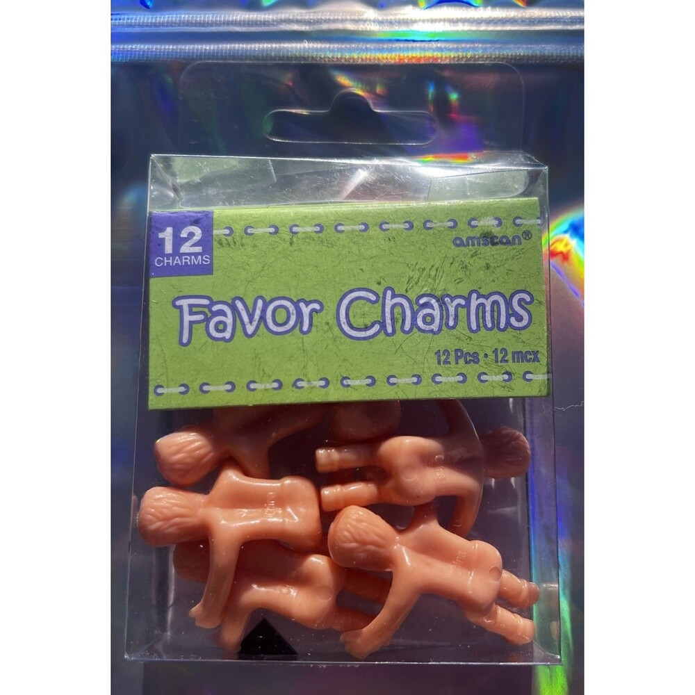 Amscan Baby Shower Favor Charms 12 Pc Pink Baby Charms NIP